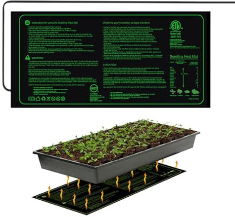 Tappetino Riscaldante Per Piantine | Tappetino Termico Per Germinazione 50 X 25 Cm | Piastra Riscaldante Riutilizzabile Per Coltivazione Fiori In Interno Ed Esterno Serra