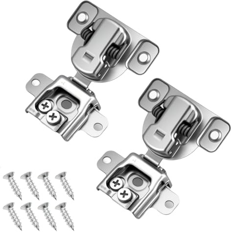 Lotnery 2 PCS Adjustable Cabinet Interior Door Hinges, Turning Axis Soft Close Cupboard Wardrobe Doors Hinges,Concealed Hinge for Kitchen Bathroom Window Wardrobe Bookcase