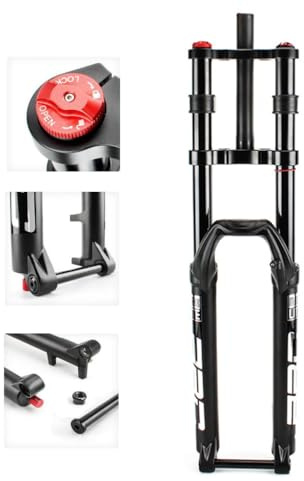 OUKMXSY Air Fork 27.5 Inch 29 er Magnesium Alloy Double Shoulder Downhill Bike Suspension Fork 28.6mm for DH Mountain Bike Black 150MM
