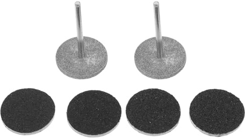 Veemoon Kit Punte per Trapano Unghie a Disco Abrasivo 2 Dischi Piatti con Carta Vetrata Sostituibile Accessori Manicure Professionale per Levigatura e Pulizia Cuticole Uso Domestico e