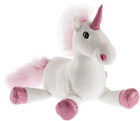 Schaffer Plüsch Einhorn „Shiny 5520 – Kuscheltier Einhorn weich & flauschig – Stofftier Einhorn für Kinder & Babys – Geschenkidee für Mädchen - Größe XS - 18 cm - weiß-rosa