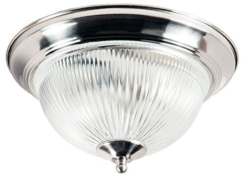 Happy Homewares Traditional Satin Chrome IP44 Bathroom Ceiling Light Fitting
