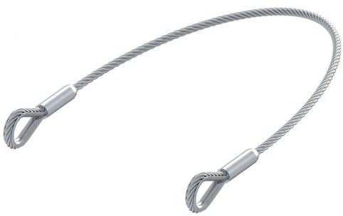 Dieffematic Cavo di Sicurezza Anticaduta per Cancello Battente - Acciaio INOX Ø6mm, 515 mm, Certificato