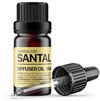 sesneslabs Santal Diffuser Oil, Niche Scent, Amber Coco Vanilla Cedar Sandalwood Musk Essential Oils Blend for Ultrasonic Diffuser Scent Projects(.33 oz/10 ml)