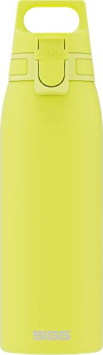 Sigg Shield One Borraccia sport (0.75 L / 1 L), Bottiglia acqua priva di sostanze inquinanti e a prova di perdita, Borraccia acciaio inossidabile con ONE Top, Giallo (Ultra Lemon), 0.75 L