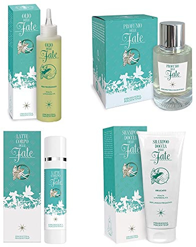 Erboristeria Magentina [Pack delle Fate] Olio 150ml + Latte Corpo 100ml + Shampoo Doccia 200ml + Profumo 50ml
