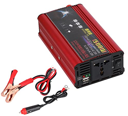 Inversor de corriente del coche 1500W Convertidor de cargador USB Adaptador de onda sinusoidal modificada DC 12V / 24V a AC 220V for inversor 12v 220v onda pura,inverter 12v 220v onda pura 2000w,trans
