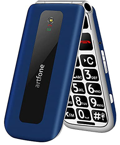 artfone Big Button Mobile Phone for Elderly, Senior Flip Phones Sim Free Unlocked Easy to Use Basic Cell Phones with 2.4 LCD Display | SOS Button | Talking Numbers | FM Radio | Torch |1200mAh Battery