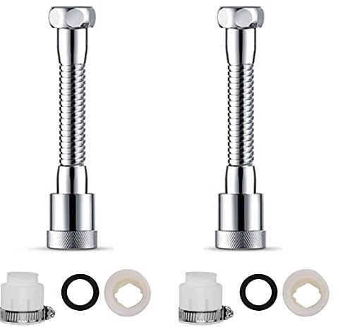 STCK Wasserhahn Luftsprudler, Mischdüse 2-Strahlen, 360° Drehbar Wasserhahn-Strahlregler, Perlatoren für Wasserhähne 22mm Innengewinde (FM22) Küche/Bad Wasserhahn Aufsatz (Größe : 140mm/5.51in)