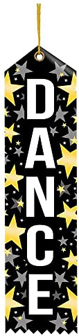 Crown Awards Color Place Ribbon, Generic 2 x 8 Dance Award Ribbon, 25 Pack