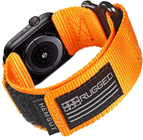 Compatible With Apple Watch Band, Super Rugged Nylon Sports Strap With Woven Loop Design For iWatch 38 40 41 42 44 45 49mm, Tough Replacement Band For Series Ultra 9/8/7/6/5/4/3/2/1/SE Men Women