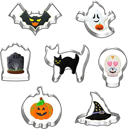 ZHOUHON 7 Stück Halloween Ausstecher Ausstecher Halloween Halloween Keksausstecher Halloween Ausstechformen (Halloween-1)