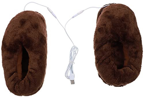 Ciieeo Heizpantoffeln Usb-fußwärmer Plüsch Hausschuhe Elektrisch Beheizbar Für Warme Füße Im Winter Mit Usb-ladekabel