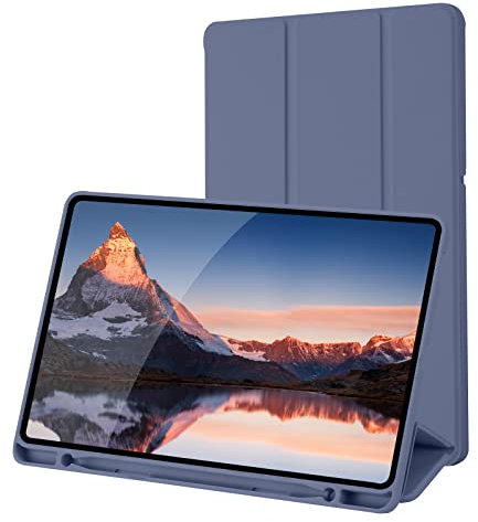 Case for Samsung Galaxy Tab S6 Lite Tablet with Pencil Holder(SM-P620N/P625N/P610/P613/P615/P619), Cover for Samsung Galaxy Tab S6 Lite 10.4 inch 2024/2022/2020 (Blue Gray)