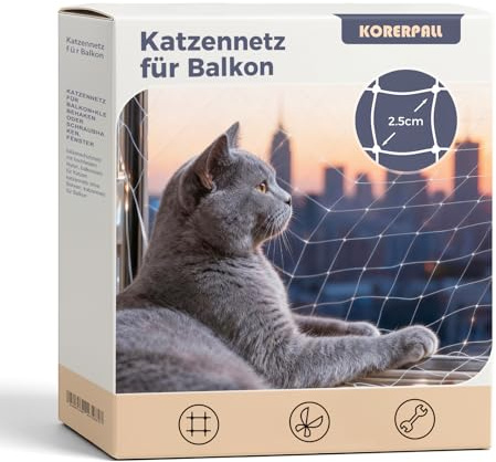 Filet Chat Balcon, Filet de Protection Chat, Nylon Forte résilience, Filet Anti Oiseaux, Filets pour Jardin,(4X3m/transparent,4X3m/transparent)