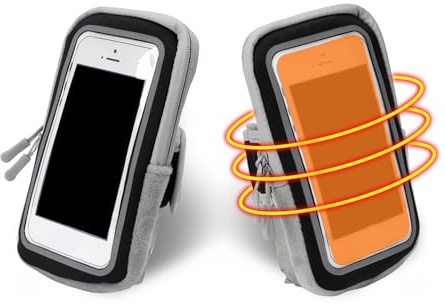 Topyond Funda Térmica para Teléfono, Bolsa Calefactora Eléctrica para Teléfono Móvil, Funda Térmica Universal para Teléfono Móvil con Gran Espacio, Protección De Batería, con Ventana para Cámara
