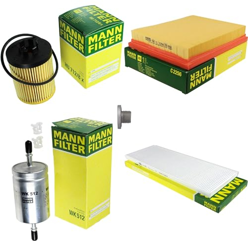 EISENFELS Inspektionspaket Wartungspaket Filterset mit Ölfilter HU 712/8 x, Luftfilter C 2256, Kraftstofffilter WK 512, Innenraumfilter CU 4251, Verschlussschraube