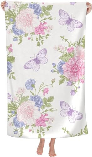 okoikfc 3D Strandtuch 80x160 cm Schmetterling Badetuch Groß Schmetterling Microfaser Handtücher Weich Schnell Trocknen Strandhandtuch Herren Frauen Badetücher, Strandtücher Strandlaken Handtuch A1053