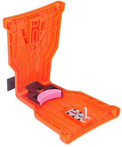 HERCHR Affûteur De Dents De Tronçonneuse, Affûteur De Tronçonneuse Portable, Affûteur De Lame De Scie à Chaîne Universel, Affûteur De Scie à Chaîne pour Le Travail du Bois en Plein Air(Orange)