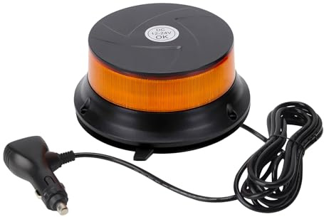JMEST LEAD Led Beacon Lights 12V-24V Amber Strobe Warning Light, 48 LED Rooftop Safety Flashing Emergency Lights with Magnetic for Cars Trucks Vehicle