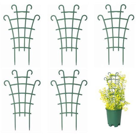 DHWEKU Supporto per Piante Rampicanti, 6 Pezzi Tralicci Rampicanti,Supporto per Piante da Giardino,Traliccio per Piante Rampicanti,Supporto per Piante in Vaso, per Fiori, Pomodoro, Gabbie