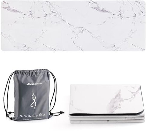 Avoalre Yogamatte mit Tasche,173 X 61CM Tragbare Trainingsmatte 3MM,reise Yogamatte faltbar Gymnastikmatte, ideale für Reise,Yoga, Pilates & Workout