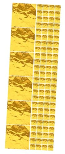 Garneck 3 Sätze Schokoladenverpackungen Bonbonfolie Einband Aus Trüffelpapier Bonbonpapier Für Karamellen Verpackungen Für Schokoriegel Geschenkpapiere Gold Blatt Golden 200 Stück * 3