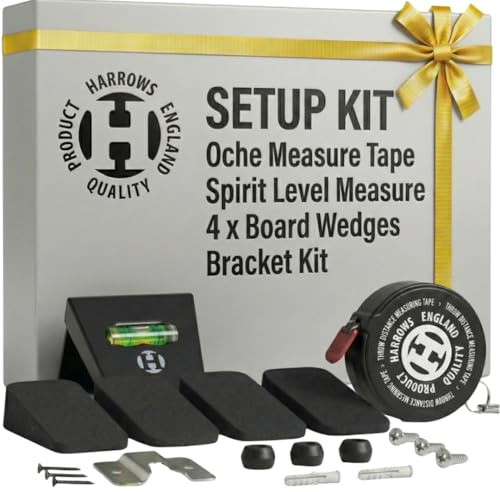 Harrows Trophy Ultimate paket med darttillbehör: Dart-set, dartstjälkar, dartflygningar, darttavlor, högpresterande stålspetspilar: Fantastisk för darttavlan (setup-kit)