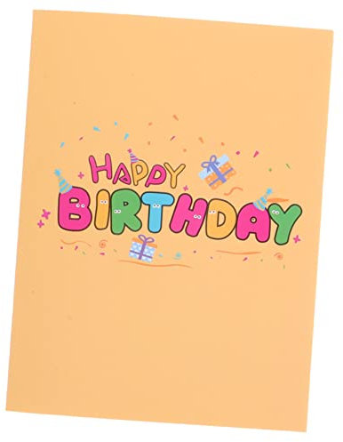 DIYEAH Cartoon Geburtstag Grußkarte Papier Geburtstagskarten 3d Geburtstagskarte Helles Design