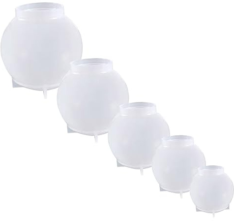 EXCEART 5pièces Moule Silicone Sphérique Moule Cristal pour Bougie Et Savon DIY