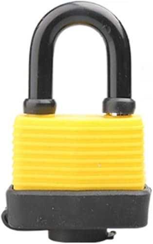 Lucchetti con chiave for impieghi gravosi, lucchetto for esterni ad alta sicurezza, lucchetto con chiave impermeabile in acciaio inossidabile e gomma, corpo della serratura 2 chiavi(73x95mm)