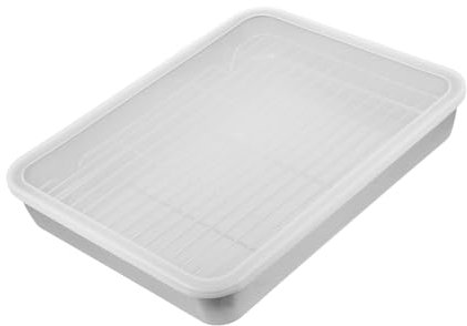 Alipis Stainless Steel Baking Pan Rack for Roasting and Baking for Kitchen Use As Food Tray Outdoor Camping BBQ Pan