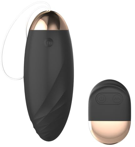 Qoosea Liebeskugeln Bullet Vibratoren Sex Vibrationseier, Wasserdicht G-Punkt Vibrator mit 10 Einstellbaren Vibrationsmodi Adult Sex Toys Vibro Ei, Erotik Sexspielzeug für Paare Frauen (Schwarz)