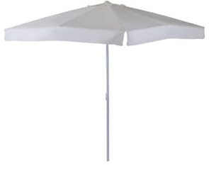 GLOUPIE Ombrellone Lily, Quadrato da 3 metri con Palo Centrale da 48 mm,Ecru, Struttura in Alluminio Copertura da 160 Gr/M²