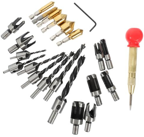 Cabilock Herramientas De Perforación De Brocas Avellanadoras Kit Para Carpintería Cortador De Tapones Herramientas Para Bricolaje