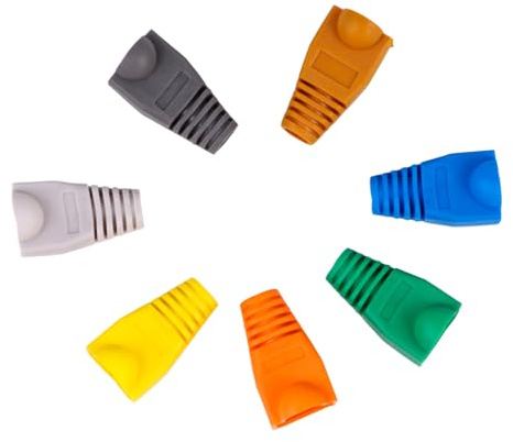 Cache-câble Réseau Rj45 0, 6-0, 65mm en Plastique, Lot de 100 Pièces | Connecteur 8p8c, Protège la Tête du Câble, Limite la Pénétration D’eau, Entretien Facile Style Aléatoire