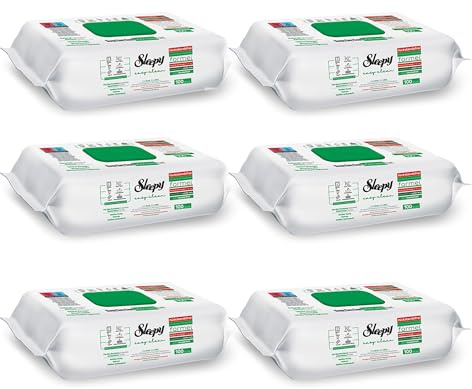 Sleepy Wipes 6 Pack – 600 Sheets Extra Large Multi-Purpose Cleaning Wipes with White Soap & White Vinegar – Strong, Durable & Ideal for Home & Bathroom Use