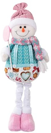 MERIGLARE Weihnachtspuppe, Stehpuppe, Süß, Heimdekoration, Weihnachtsfigur, Weihnachtsschmuck für Party, Zuhause, Winterurlaub, Dekoration, Schneemann