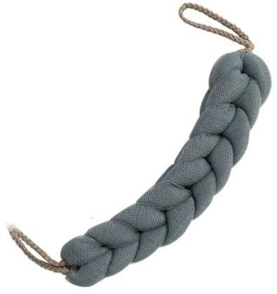 Épurateur de dos Double face, éponge de bain exfoliante avec boucle suspension pour douche, serviette lavage du corps à Long manche