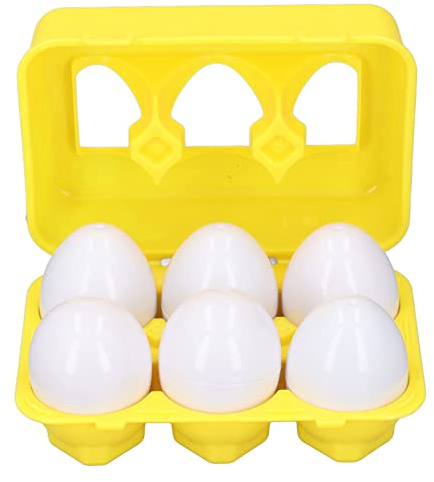 Segrehy Shape Matching Eggs Color Matching Eggs Educational Toy for Kids Plastic Material 6 Eggs with Storage Box