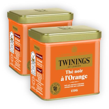 Twinings Thé Noir Orange en Vrac 300 g (2x150 g)