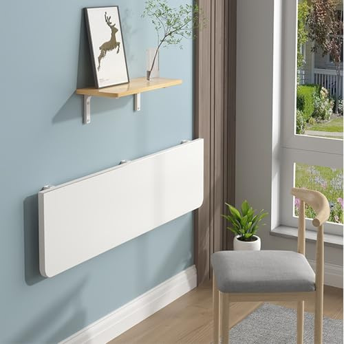 WENYAZIGUO Tavolo a muro, Banco da lavoro pieghevole da tavolo in MDF pieghevole con montaggio a parete, dimensioni multiple(120 * 40cm/47 * 15.7in)