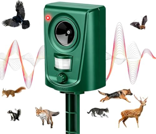 My Repellente Zeromatto, repellente per gatti, esterni, radicali ad ultrasuoni, repellente per gatti, cani e animali selvatici, sensore di movimento PIR, impermeabile IPX4, durata di 6 mesi