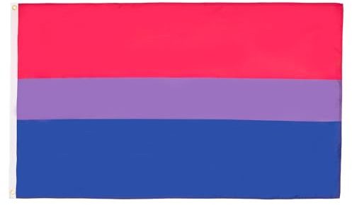 AZ FLAG Drapeau Bisexuel 90x60 cm Drapeau Bisexuel Polyester 100D 2 Œillets | Usage intérieur et extérieur Drapeau décoratif coutures doubles et bords renforcés avec œillets métalliques