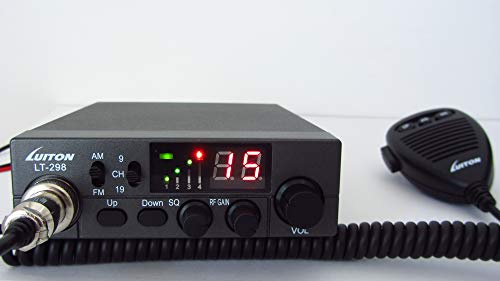 Luiton LT-298 Two-way Radio bidirectionnelle CB 27 MHz AM/FM (bande de ville) Multi-bande avec ASQ et transmission de canal microphone, TX/RX Signal Meter, version CE