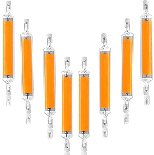 R7s Led Bulb 78mm, 10W T3 Dimmable R7S Light Bulbs, 100W Halogen Bulb Replacement, Double Ended Base R7s LED for Work Lights, Security Lights, Landscape Lights,Warm White 3000k,8Pack