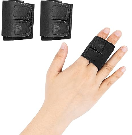 EULANT Fingerbandage 2 Stücke, Fingerschutz mit Klettverschluss, Elastische Fingerschiene,Neopren Fingerstabilisator für sports & schonen des Fingers,Fingerorthese
