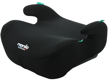 Nania - Seggiolino con cintura BUBBLE 126-150 cm R129 i-Size - Per bambini da 8 a 12 anni - Made in France - Con braccioli (bubble nero)