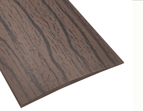 Tira de transición autoadhesiva de PVC, 1 m x 5 cm, perfil plano, color nogal