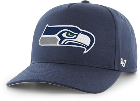 47 NFL Seattle Seahawks Hitch RF Unisex Baseball Cap, Adjustable Snapback Strap, Team Logo, Colour Navy Blue